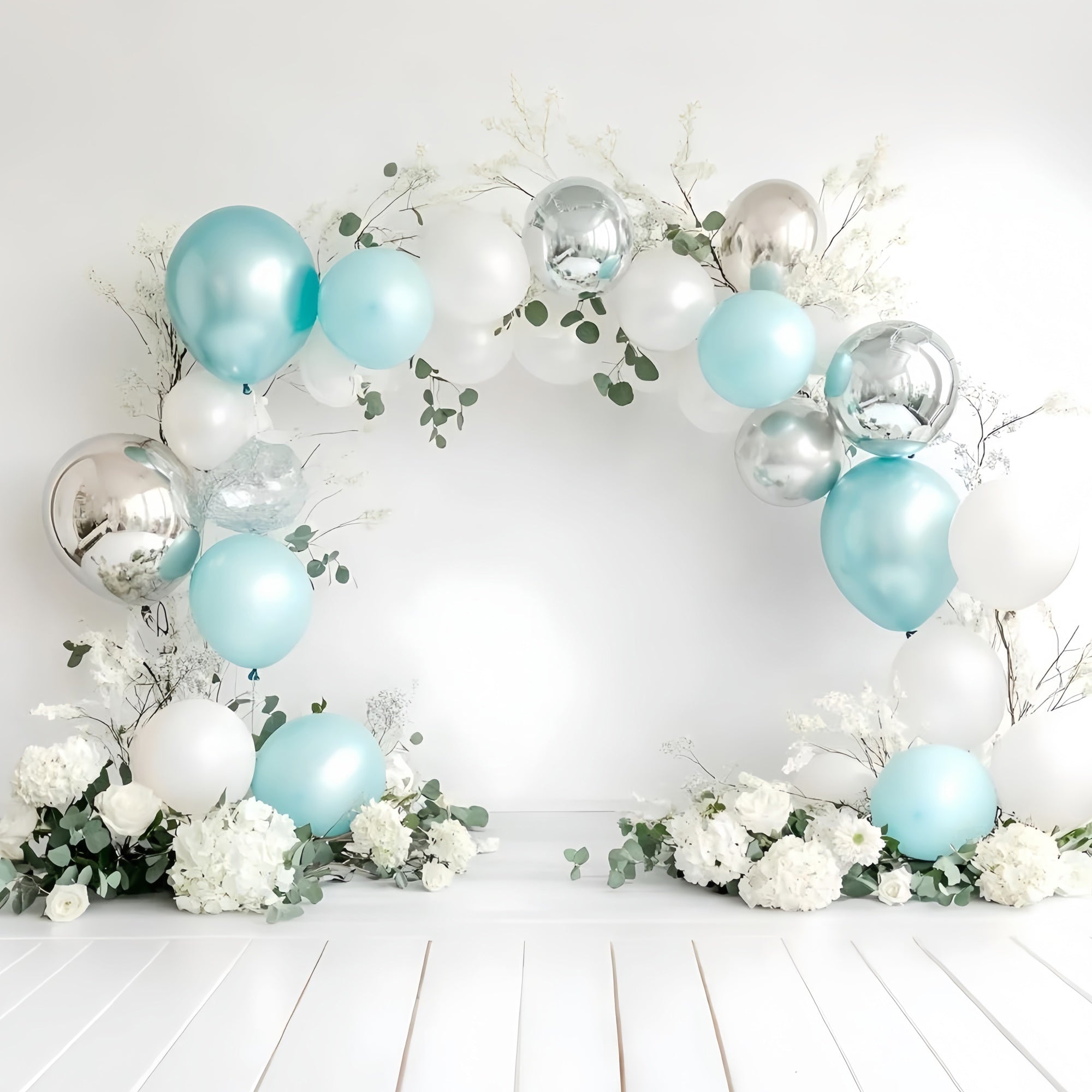 Happy Birthday Backdrop Eleganter Ballonbogen Backdrop GQ6-318