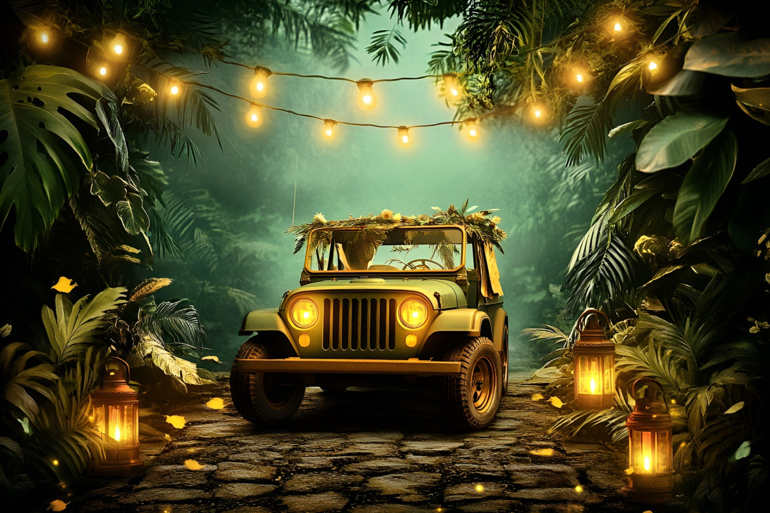 Cake Smash Backdrops Dschungel Safari Ride Backdrop GQ6-335