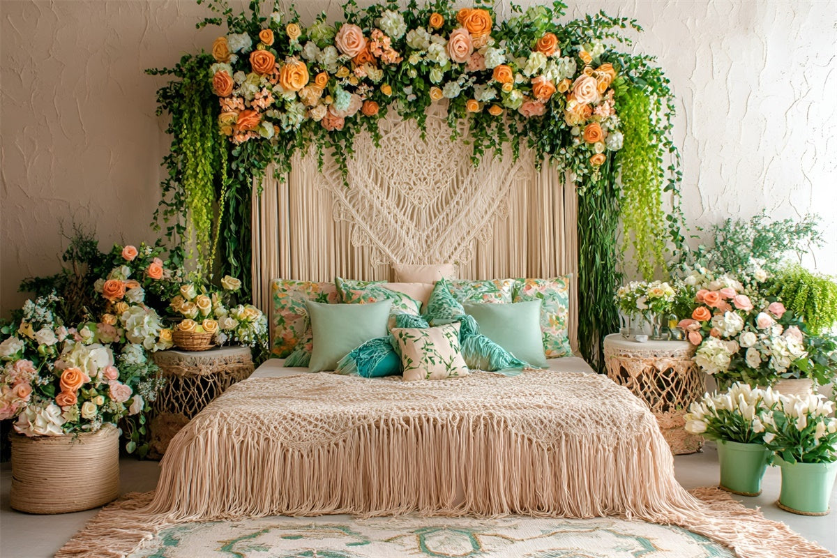 Boho Fotografie Backdrop Floral Dream Room Sommer Hintergrund GQ6-38