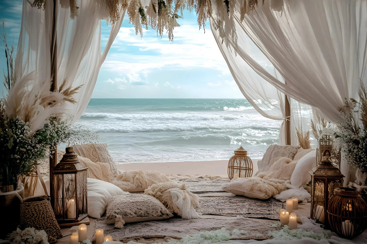 Boho Fotokulisse Seaside Romance Retreat Sommer Kulisse GQ6-45