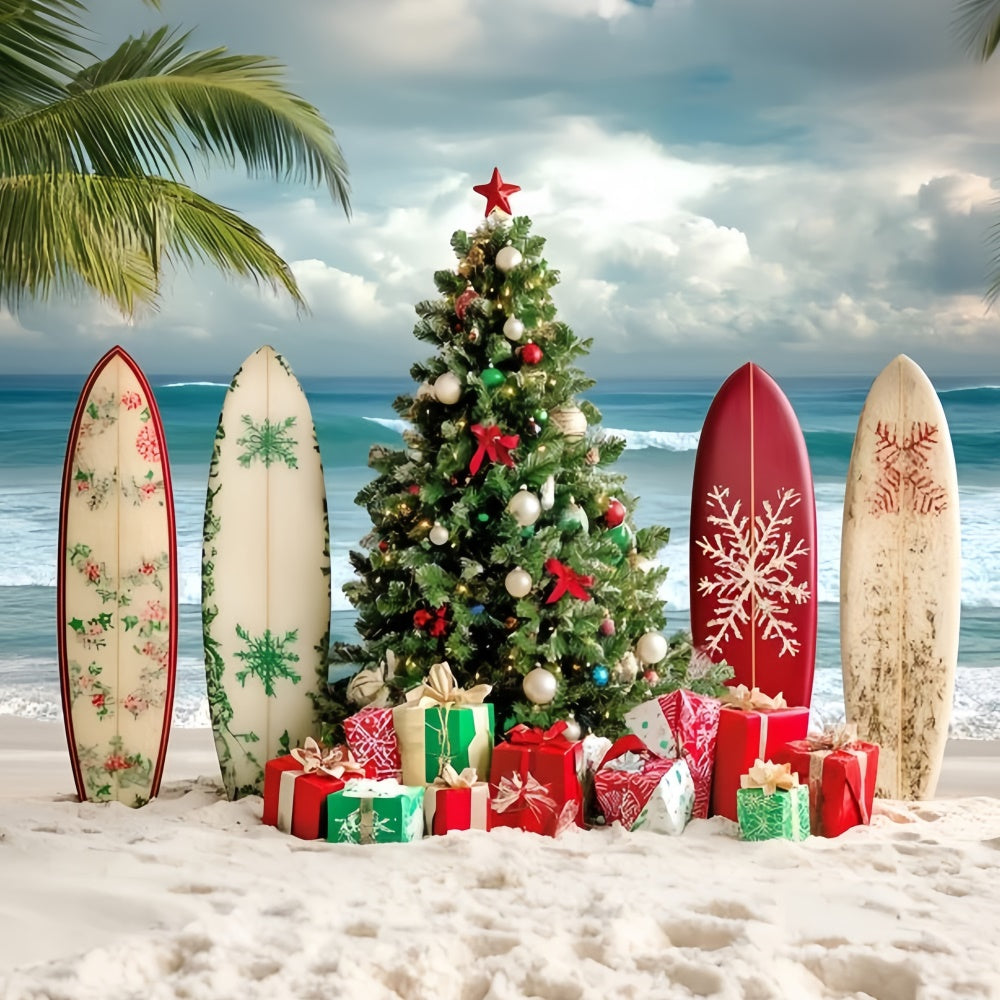 Sommer-Hintergrundbilder Tropical Surf Beach Weihnachts-Hintergrundbilder GQ6-9