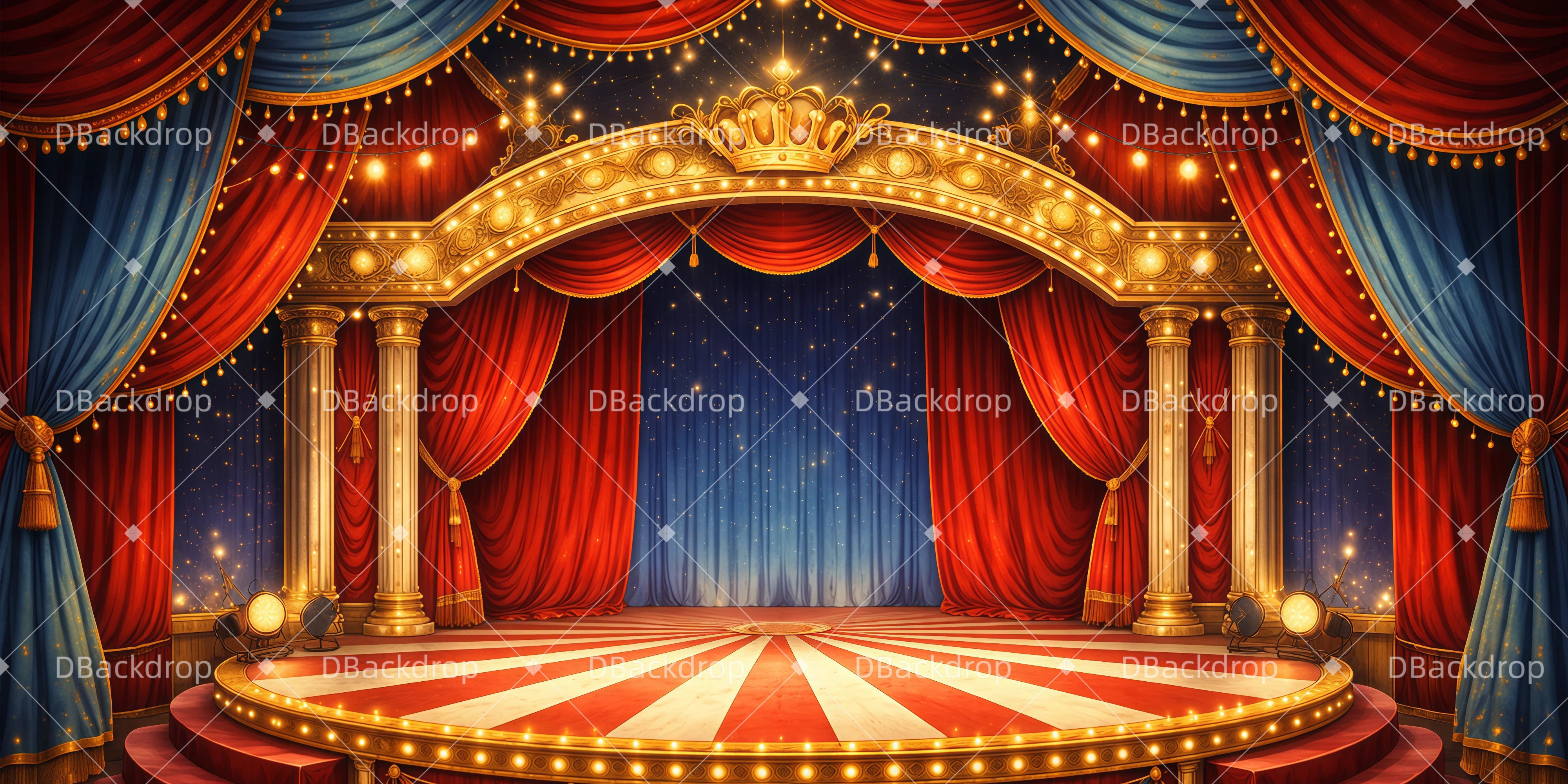 Bühne Theater Vorhang Konzerthalle Theaterwand GQ62-T36