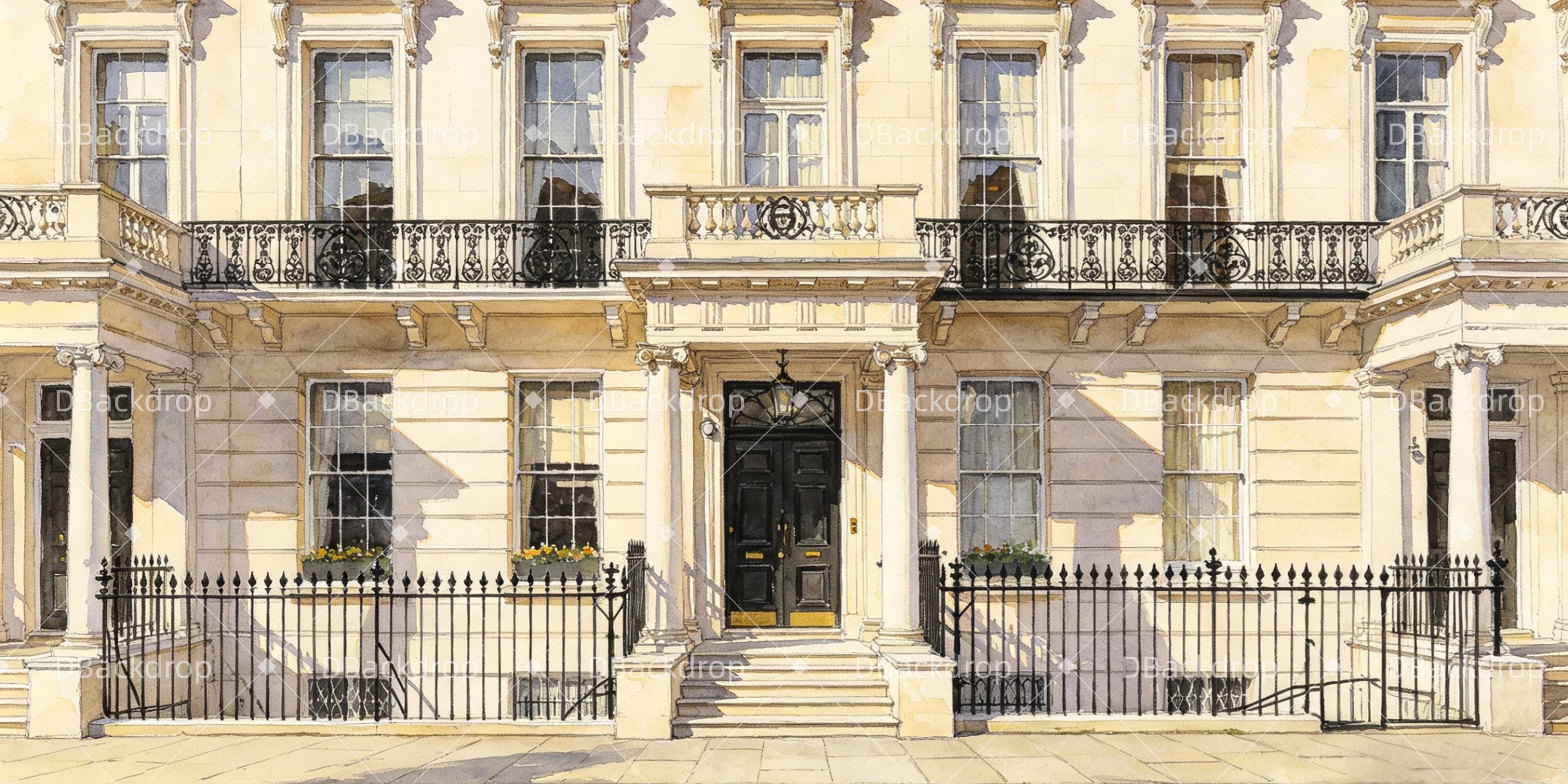 Londoner Stadthaus Kulisse für Aufführungen GQ64-T7
