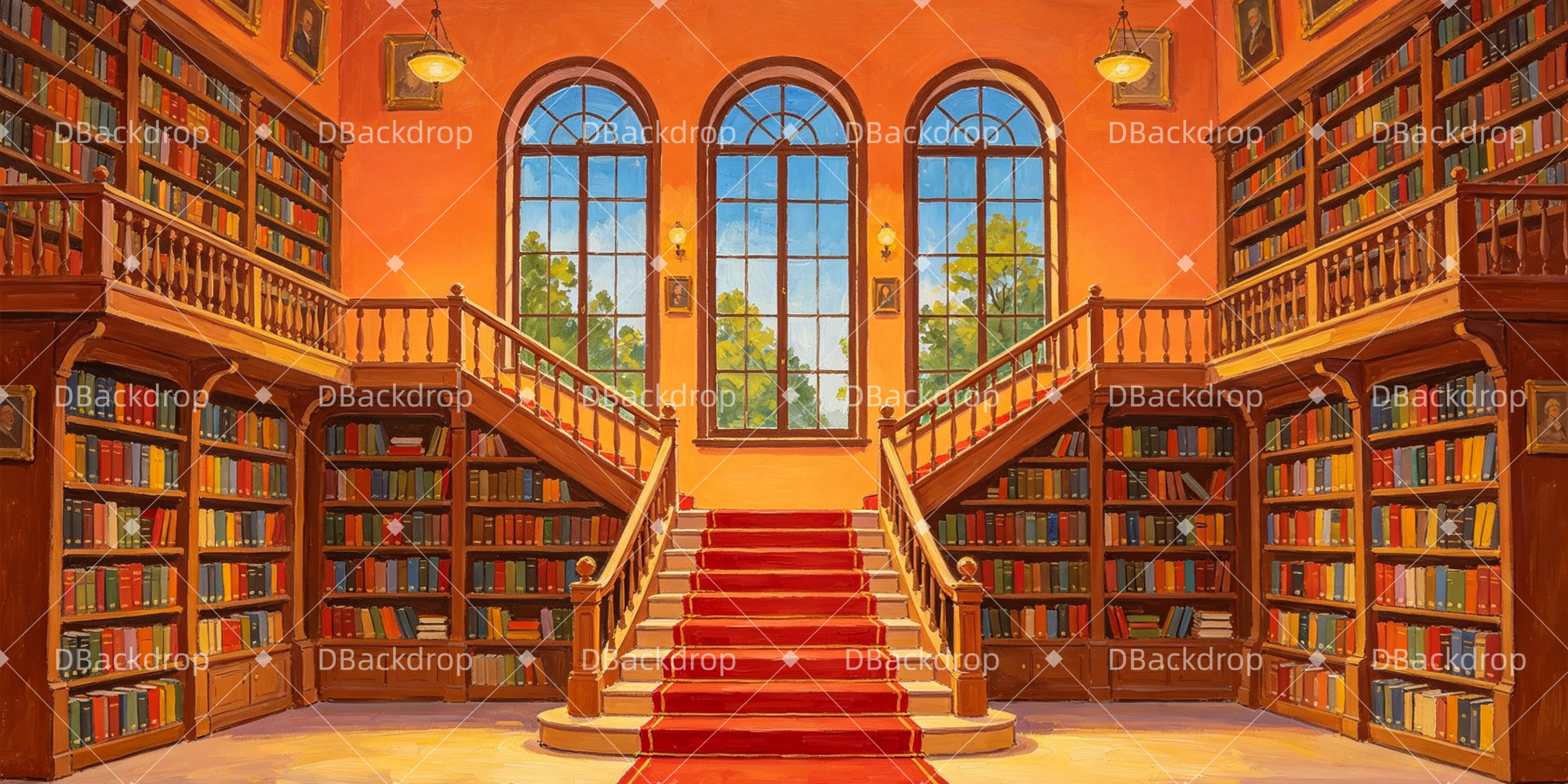 Professional Bühnenhintergrunds Wizard Library Bühnenhintergrund GQ65-T13