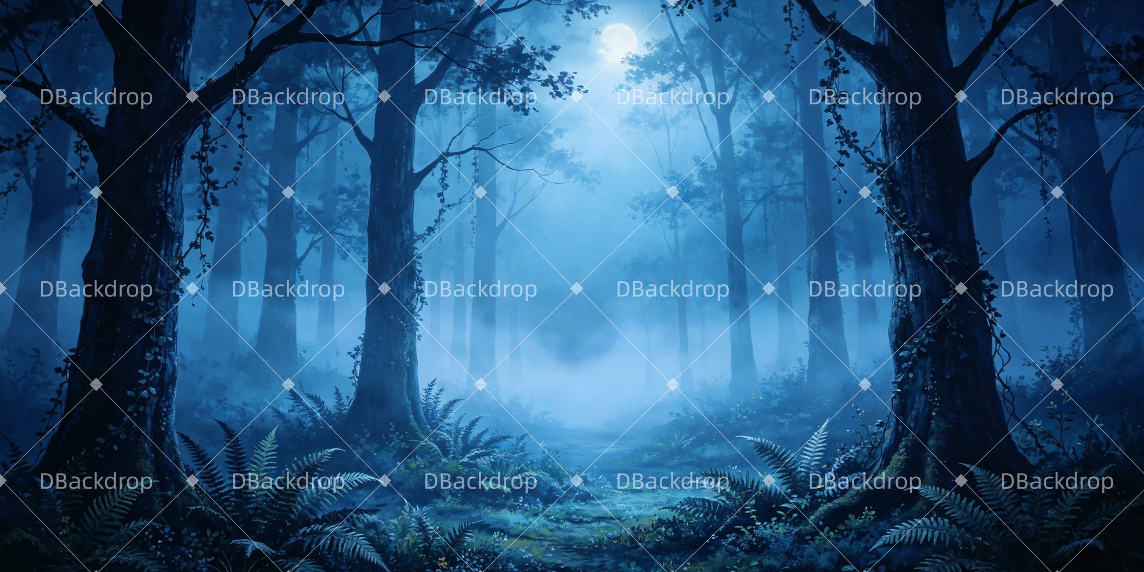Scenic Hintergrunds Dark Enchanted Wald Groß Bühnenhintergrunds GQ65-T18