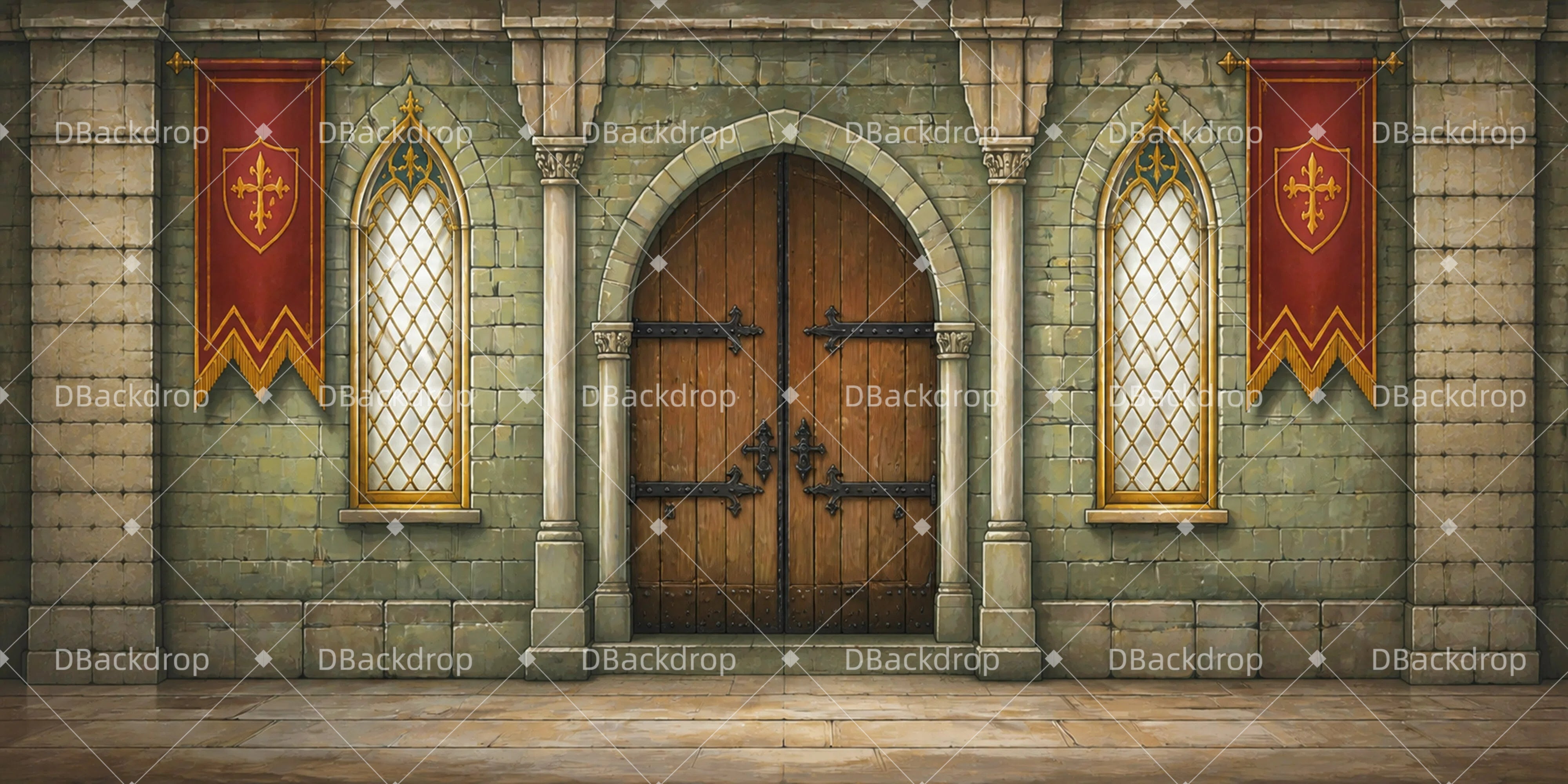 Bühnenhintergrund Castle Inner Wall Professional Bühnenhintergrunds GQ65-T19