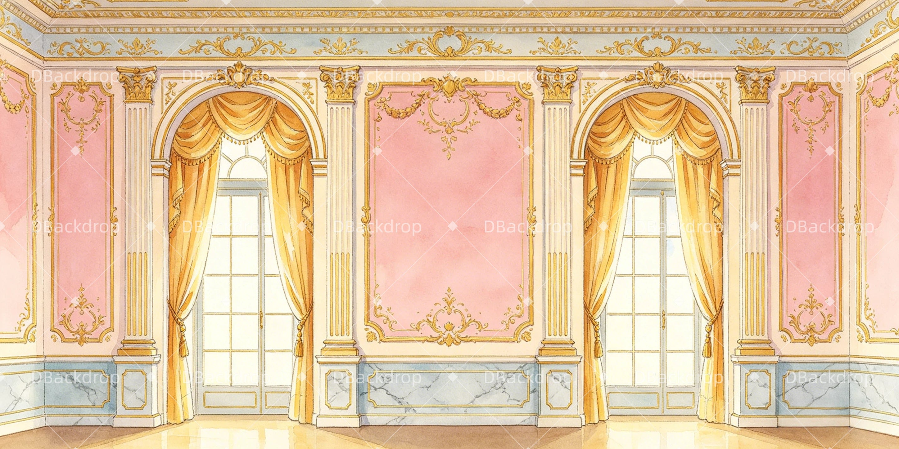 Bühnenhintergründe Eleganter Hintergrund für Bankettsäle und Tanzbühnen GQ65-T22