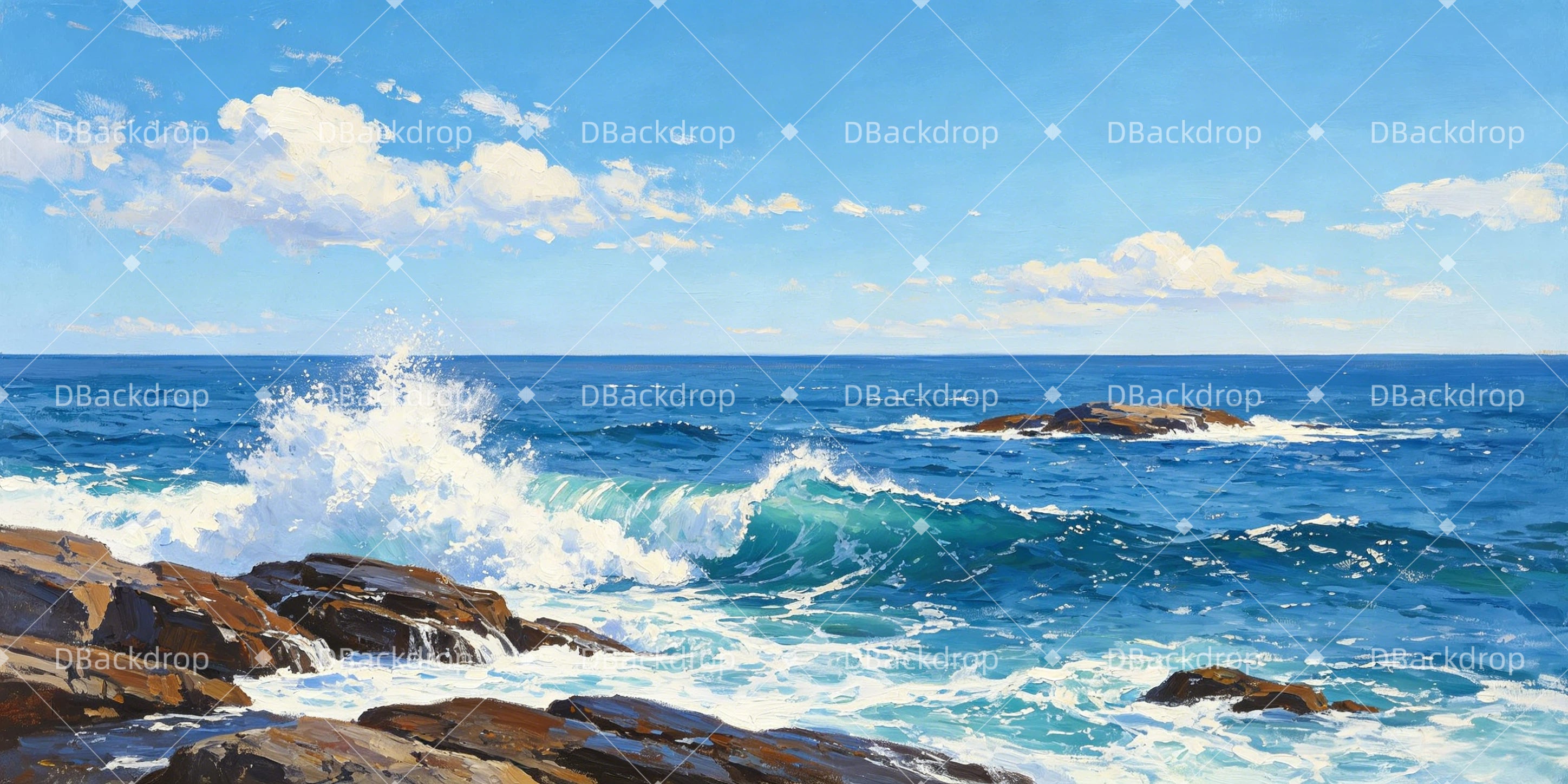 Kulissenhintergründe für das Theater Küstenpanorama Kulissen GQ65-T36