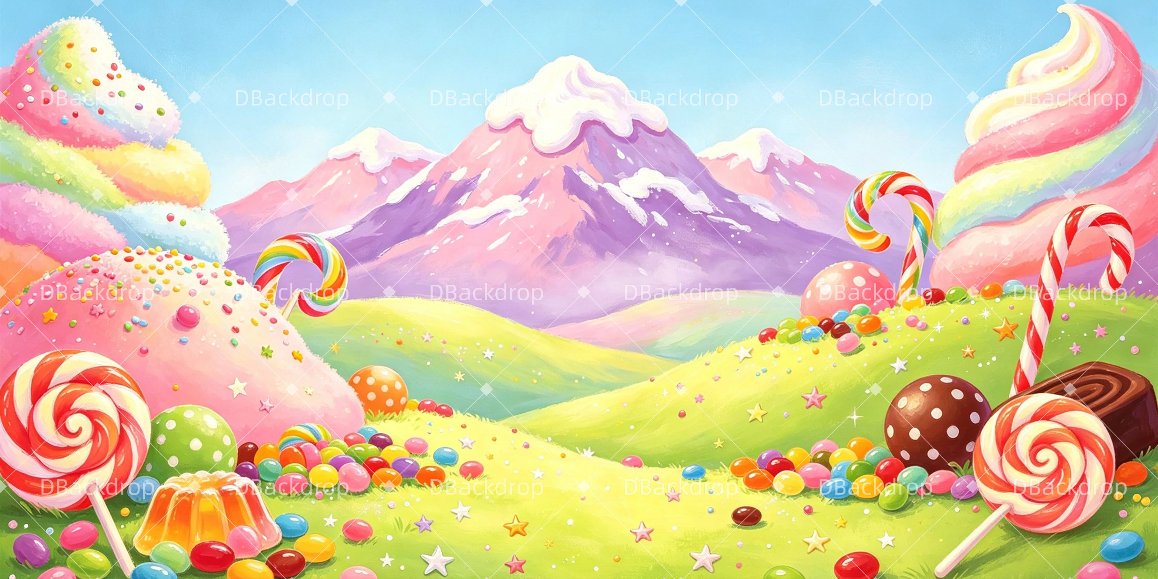 Bühnenhintergrund Fantasy Candyland Hintergrund For Theater Play GQ65-T6