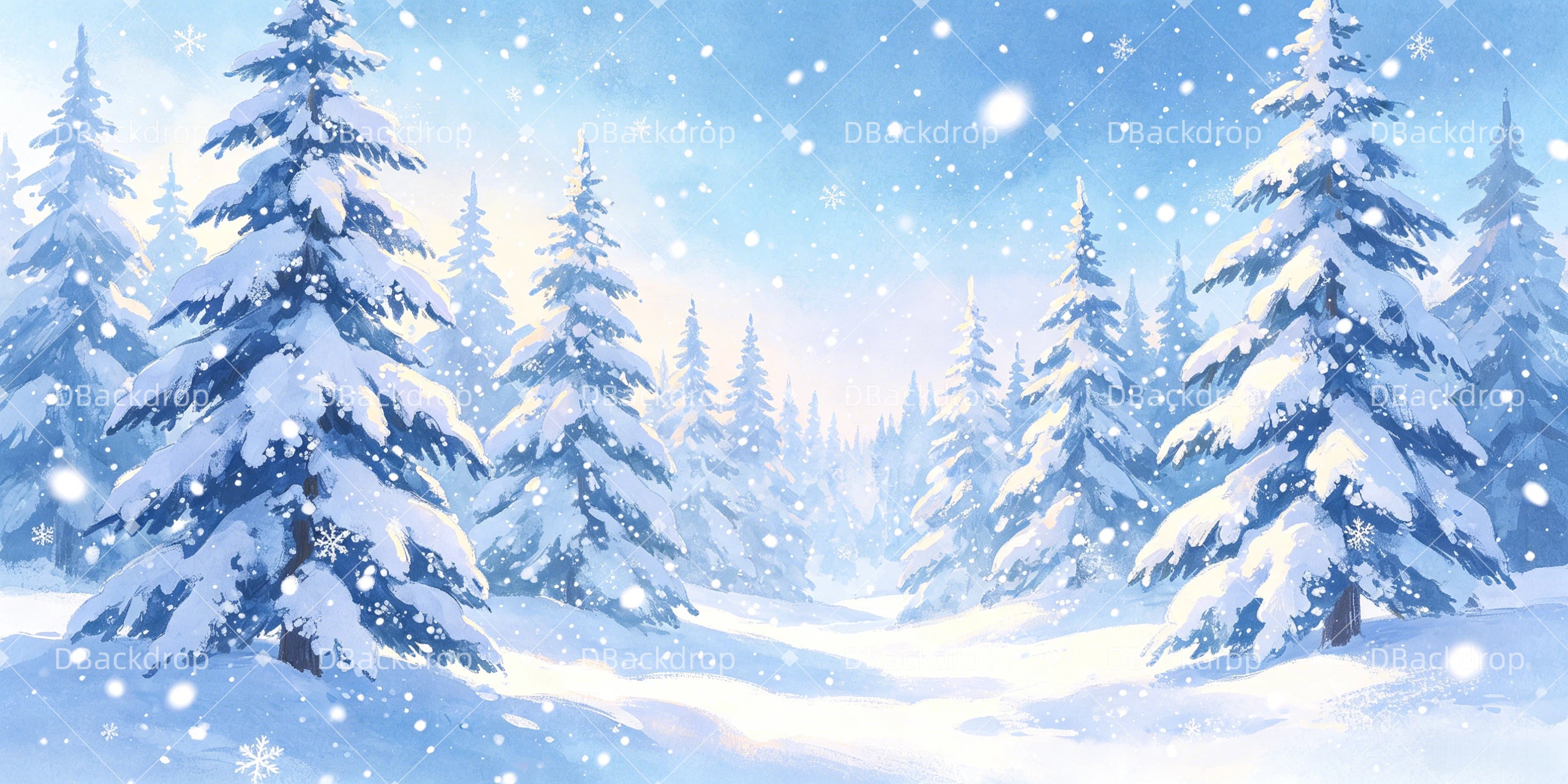 Narnia Schneewald Bühnenhintergrund Wald Bühnenkulisse GQ66-T42