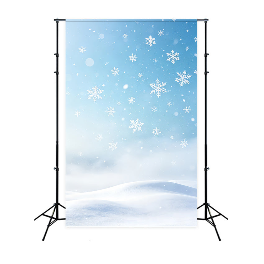 Weihnachtsschneeflocken-Hintergrund Schnee Winterhimmel Bokeh Weihnachtliche Musselin-Hintergründe GQ69-55