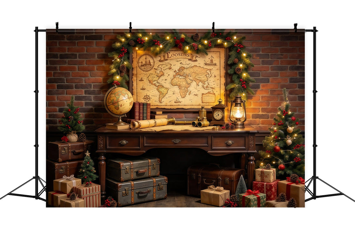 Weihnachten Rund Um Die Welt Hintergrund Vintage Reisekarte GQ69-82