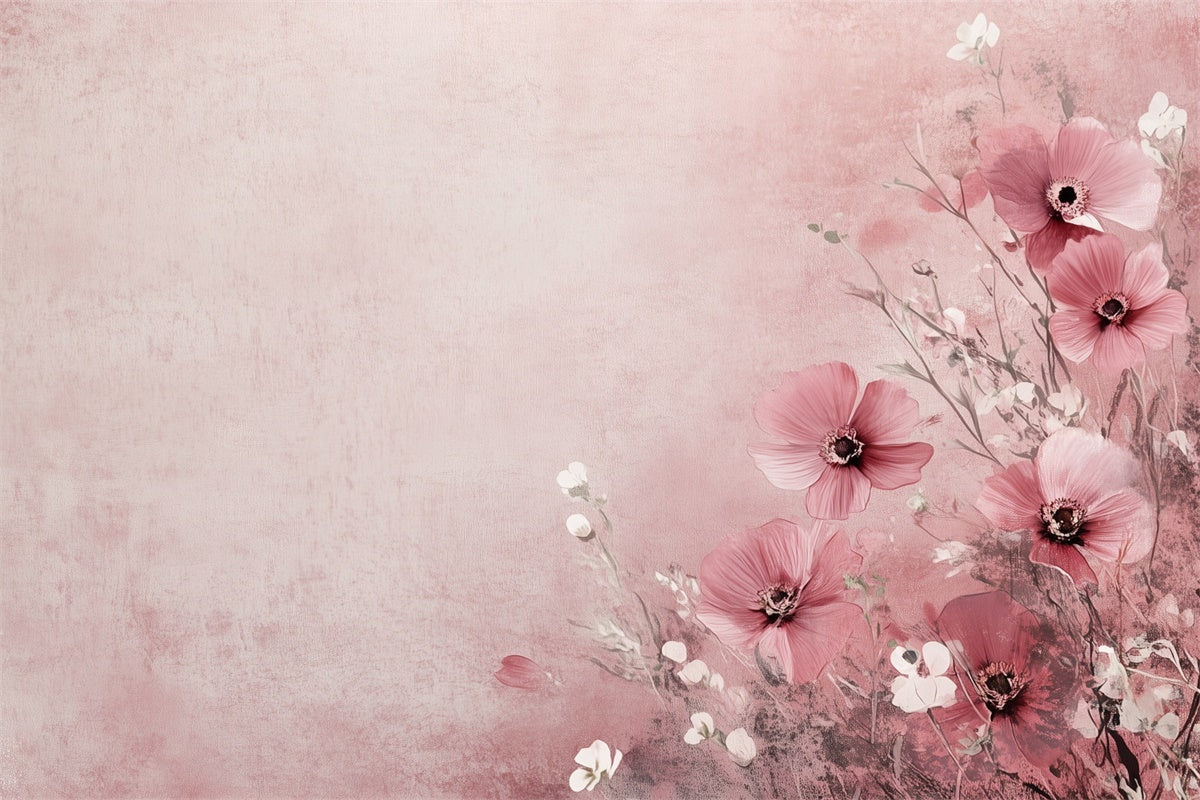 Backdrop Rosa Fine Art Backdrops Vintage Rosa Blüten Backdrop GTY-62