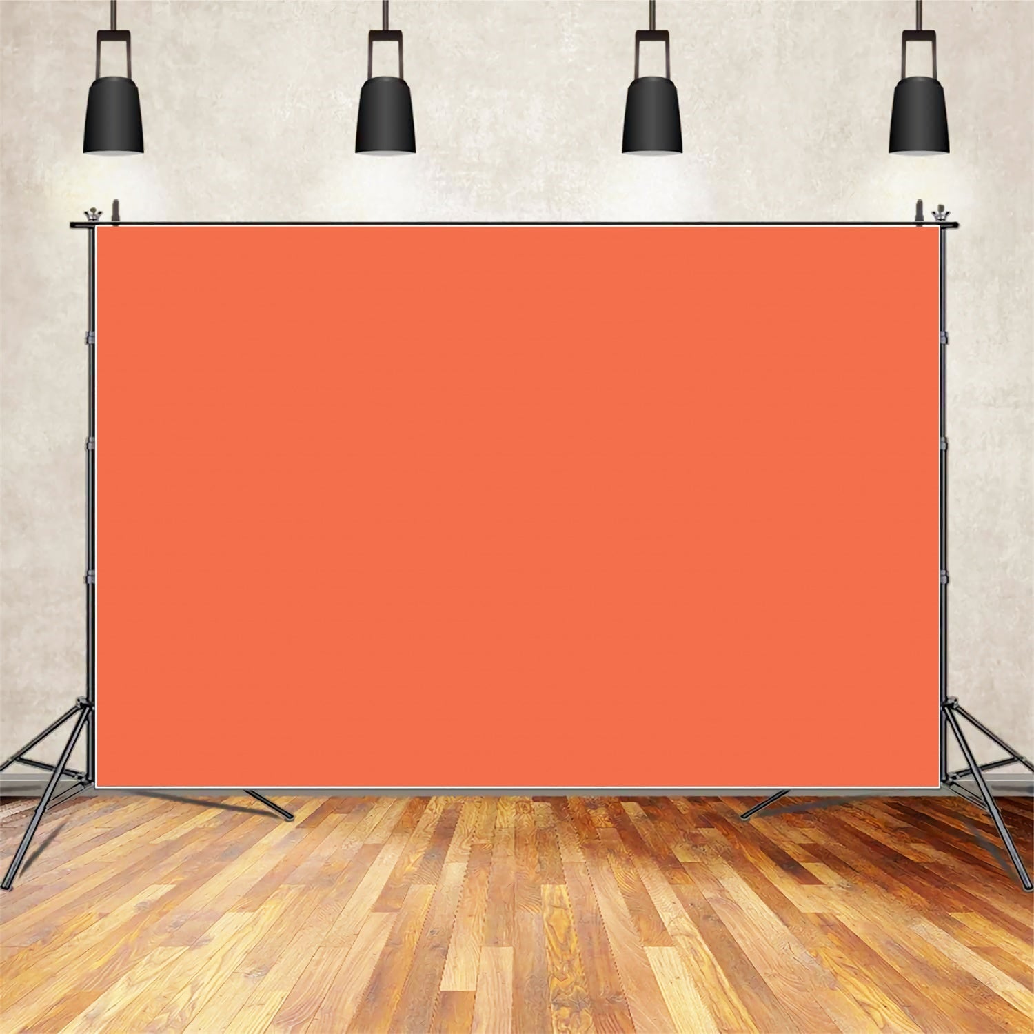 Orange Backdrops Heller Terracotta Vollton Hintergrund GTY2-172