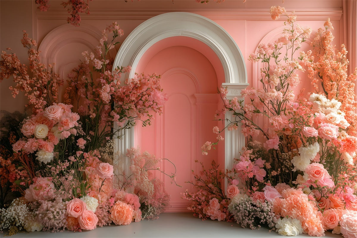 Maternity Backdrops Zarte florale Blush Archdrop GTY2-20