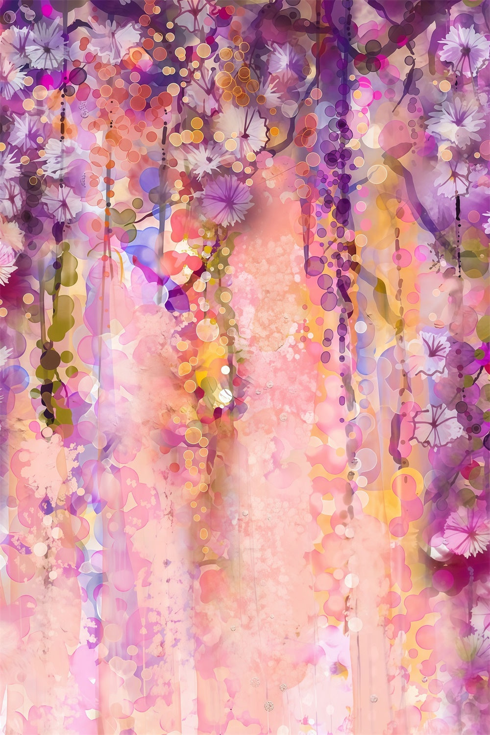 Schulportrait-Hintergrundkulissen Pastellblüten-Fantasie-Hintergrundkulisse GTY3-108