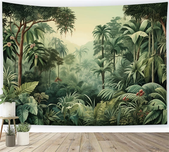 Tropical Backdrop Tropischer Dschungel Grüne Blätter Sommerhintergrund GTY3-301