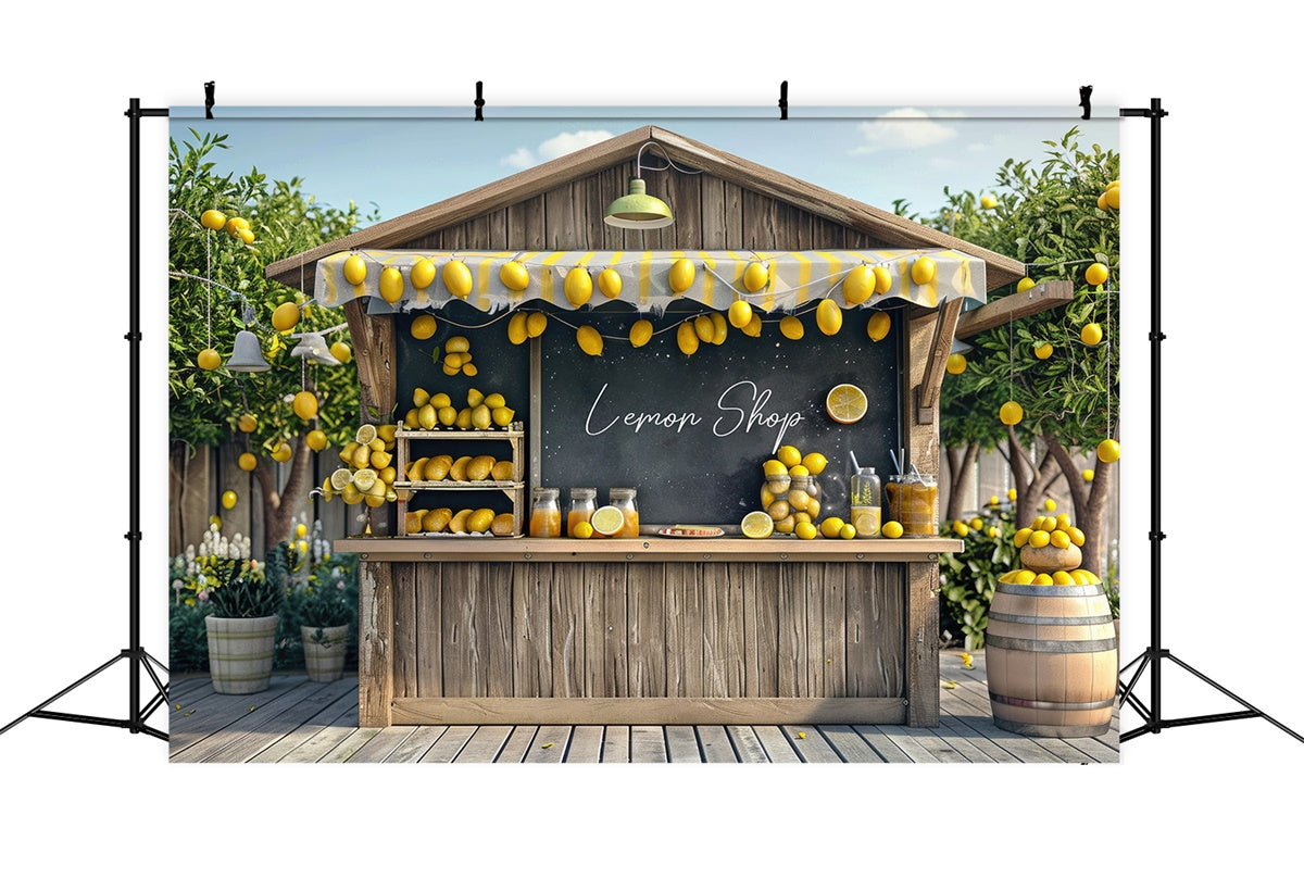 Zitrone Backdrop Rustikaler Zitronensaft Markt Sommer Backdrop GTY3-408