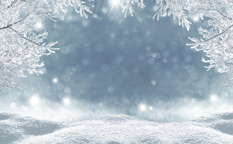 Winterweißer Schnee Schneeflocke Bokeh Fotokabine Hintergrund LV-1023