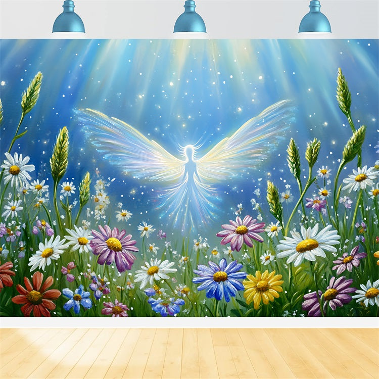 Fotografie Frühling Backdrops Angelic Glow Wildblumen Backdrop LXX1-12