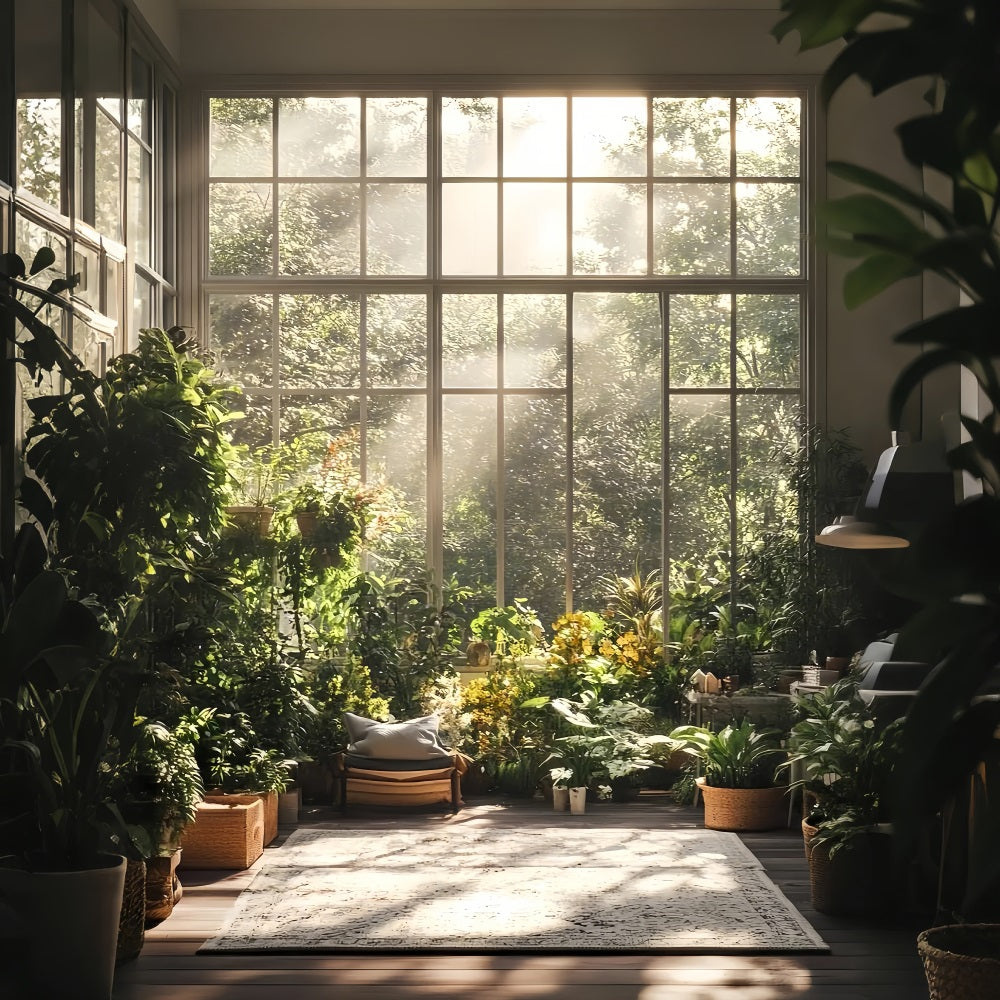 Backdrops Frühling Sonnenlicht Fenster Garten Zimmer Backdrop LXX1-125