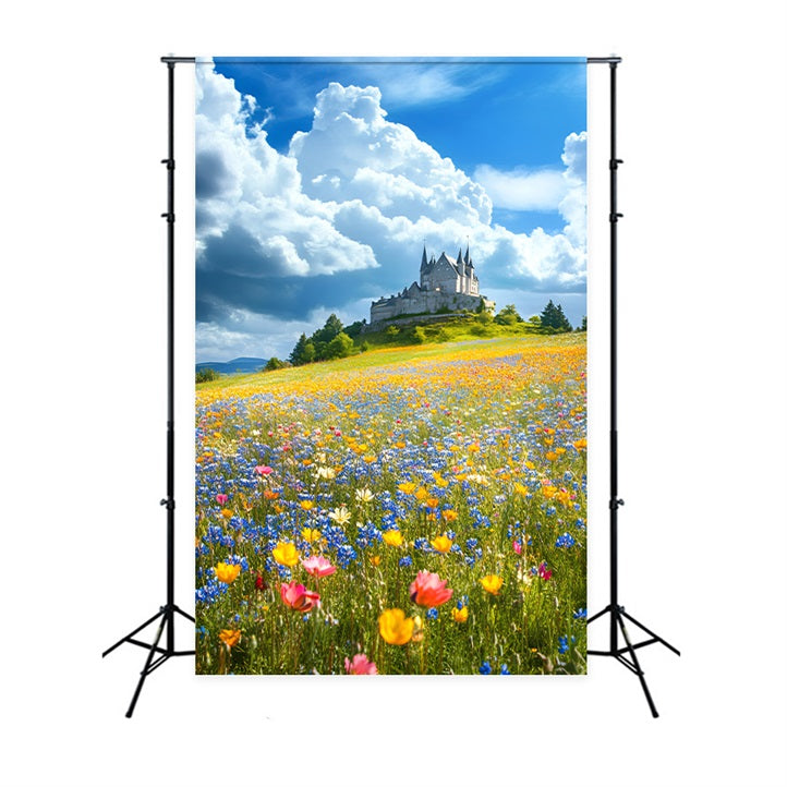 Frühling Fotografie Hintergrund Schloss Floral Landschaft Hintergrund LXX1-136