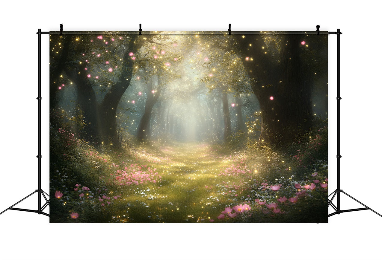 Spring Backdrops Fotografie Magical Woodland BlossomsLight Backdrop LXX1-166