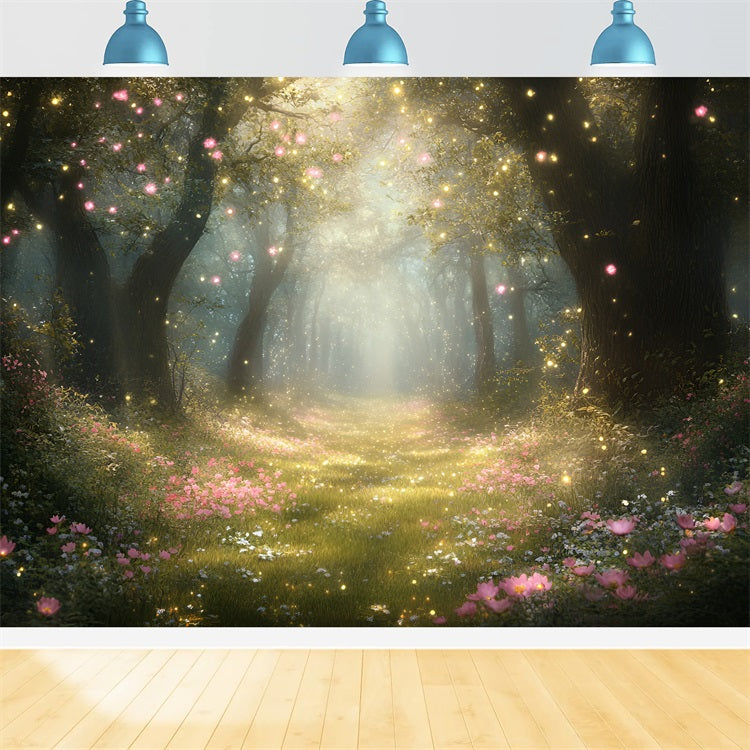 Spring Backdrops Fotografie Magical Woodland BlossomsLight Backdrop LXX1-166