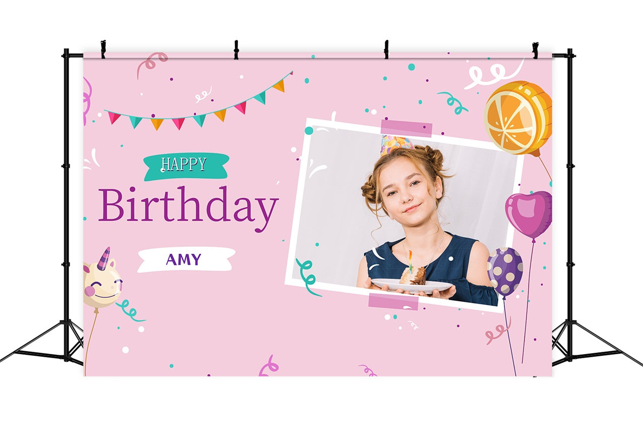 Personalisierte Backdrops für Geburtstag Pastell Party Feier Hintergrund LXX1-243