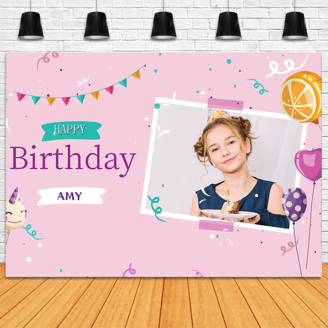 Personalisierte Backdrops für Geburtstag Pastell Party Feier Hintergrund LXX1-243