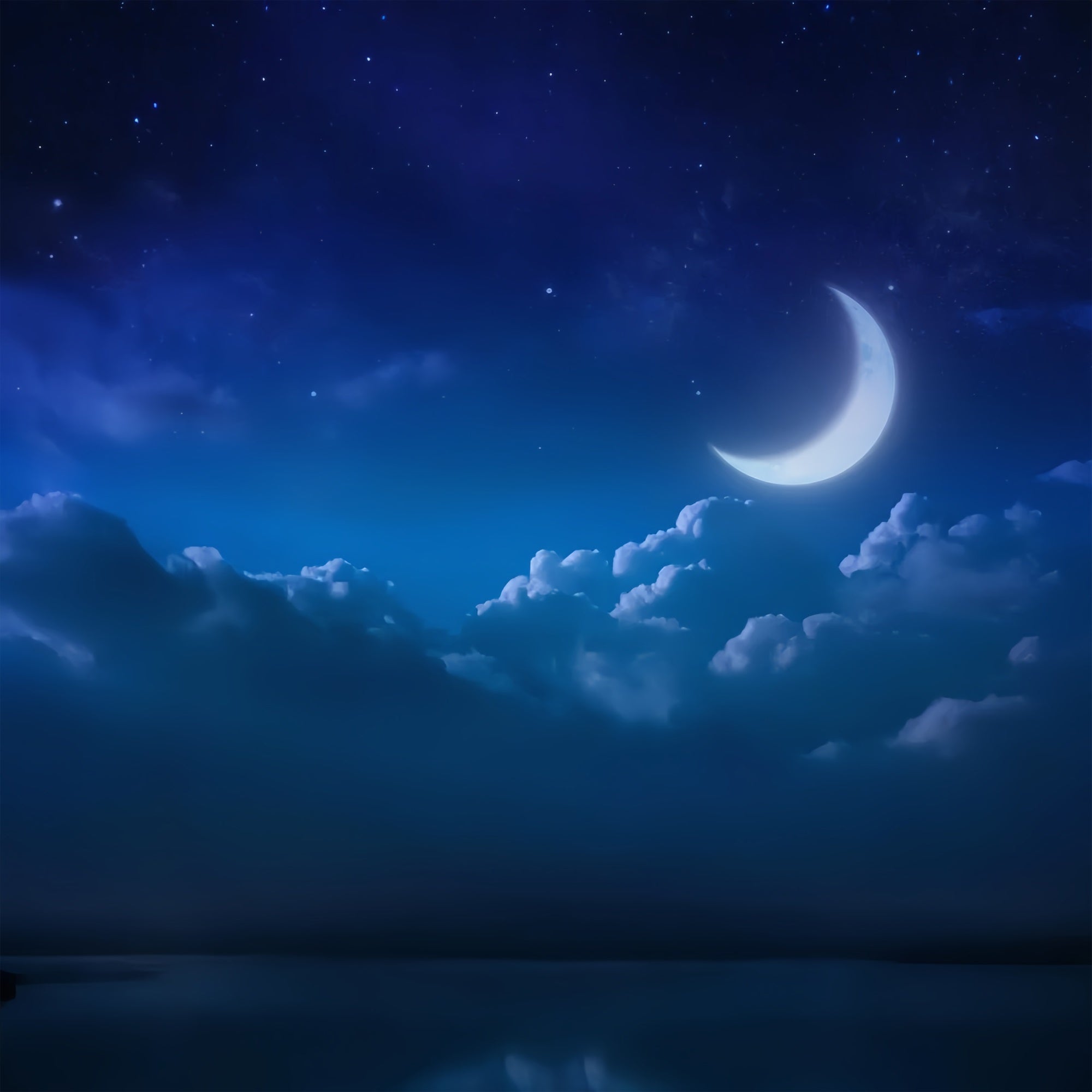 Himmel Fotohintergrund Mondlicht Stille Wolken Hintergrund LXX1-354