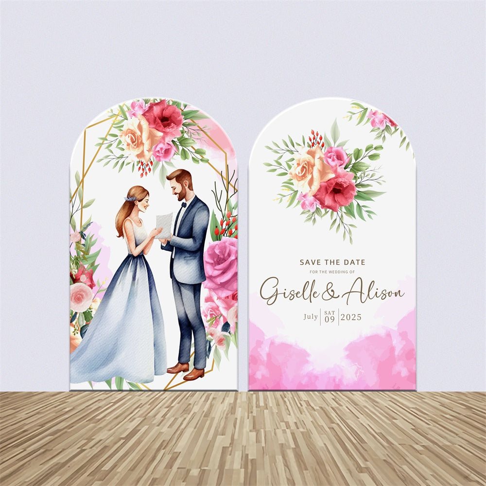 Hochzeitskulisse Ideen Soft Pastell Floral Celebration Backdrop Kit LXX2-158