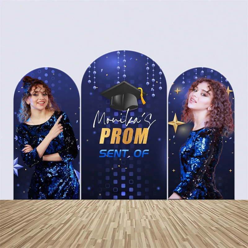 Prom Backdrops Blau Pailletten Graduation Party Arch Backdrop Kit LXX3-160