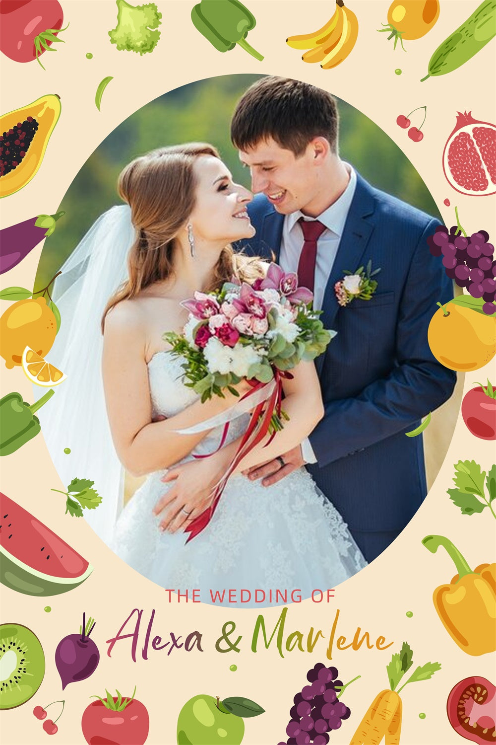 Customized Hochzeit Hintergrund Vibrant Love Obstgarten Hintergrund LXX4-136