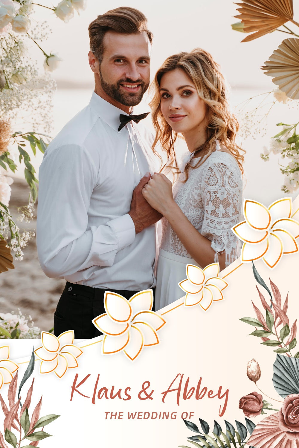 Individuelle Hochzeit Fotokulisse Küstenromantik Blumenhintergrund LXX4-98