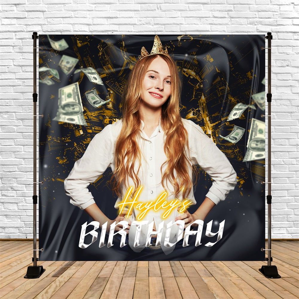 50. Geburtstag Backdrop Ideen Shimmering Royal Personalisierte Backdrop LXX5-148