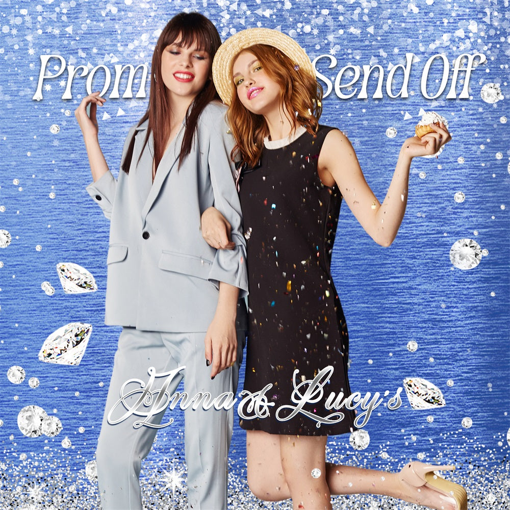 Prom 2025 Backdrop Diamond Send-Off Personalisierte Party Abschlussfeier Backdrop LXX5-219