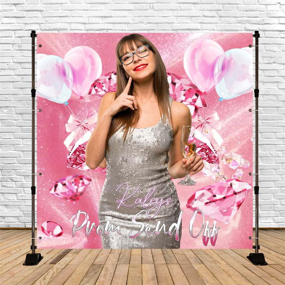Prom Backdrop Ideen Ballon Diamond Celebration Personalisierte Party Graduation Backdrop LXX5-224