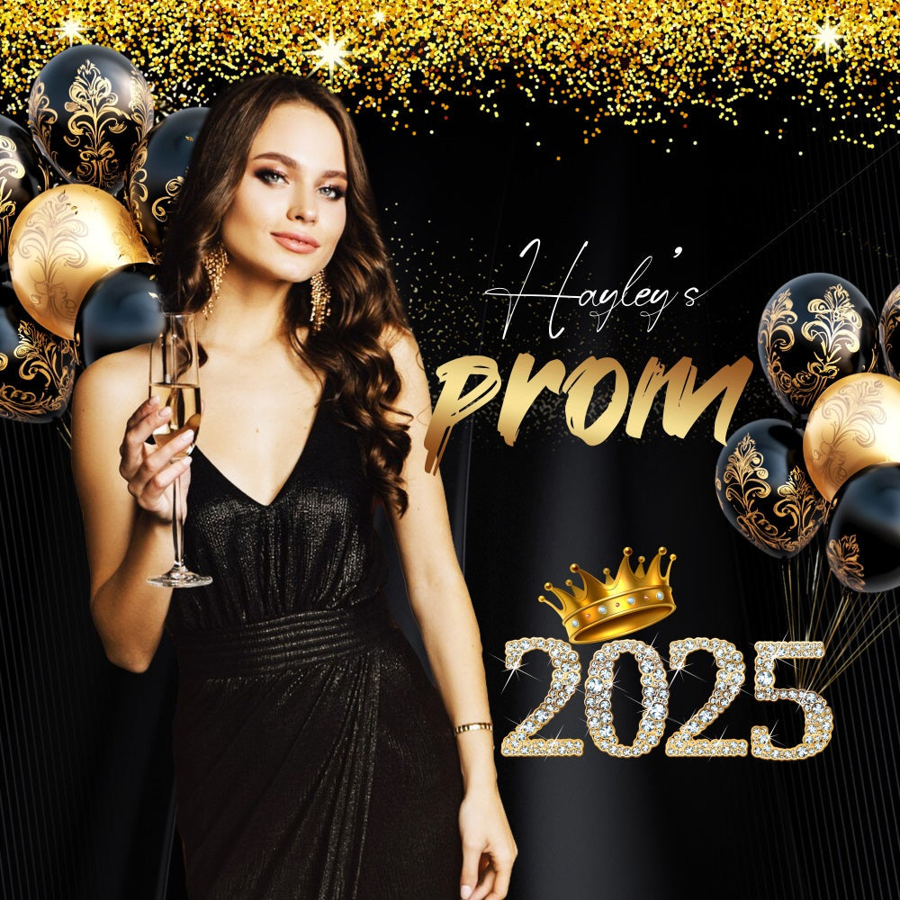 Abschlussball-Hintergrund Glamour Ballon Personalisierte Party Abschlussfeier Hintergrund LXX5-230