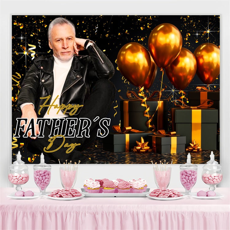 Vatertags-Kulissen Gold Ballons Geschenk Personalisierte Kulisse LXX5-37