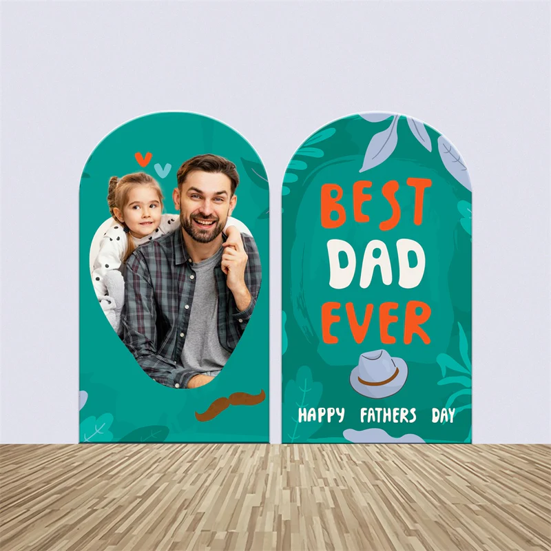 Vatertag Backdrop Cartoon Blätter Grün Benutzerdefinierte Bogen Backdrop Kit LXX5-7
