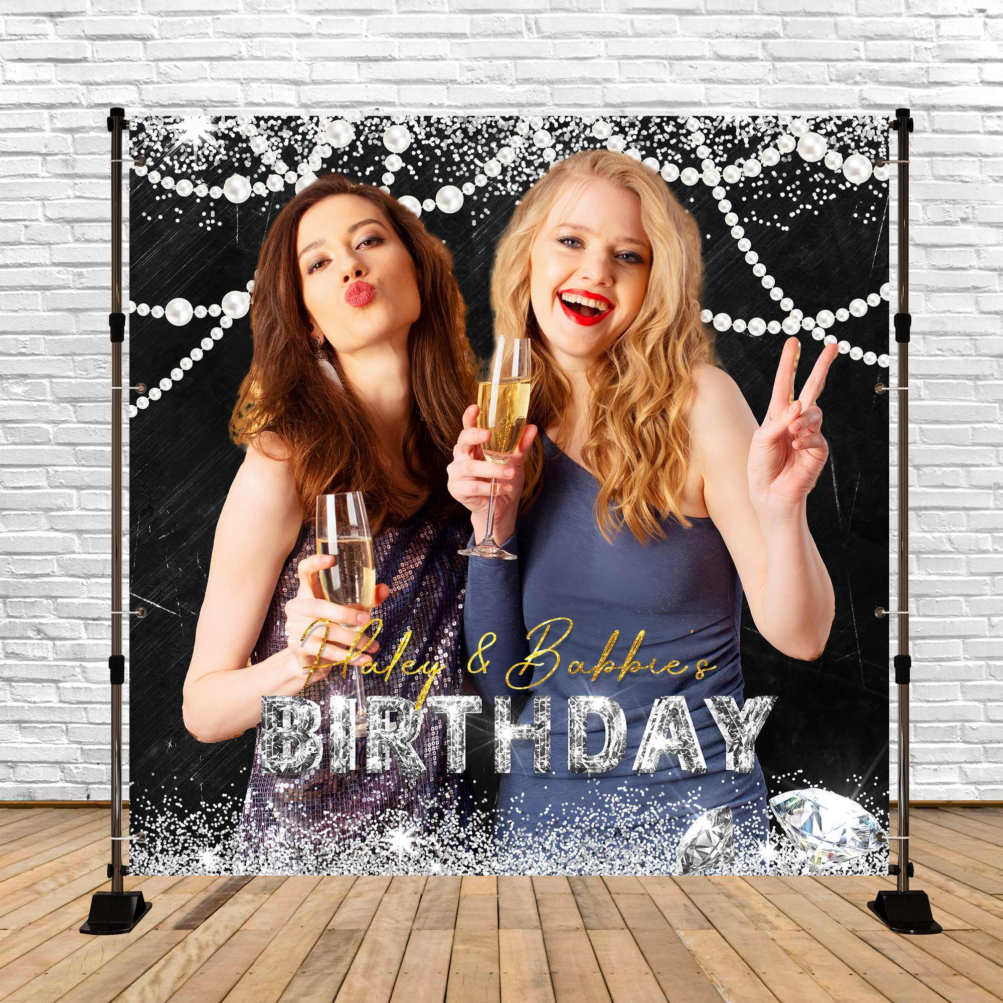 Geburtstag Backdrop Sparkling Bash Personalisierte Backdrop LXX5-89