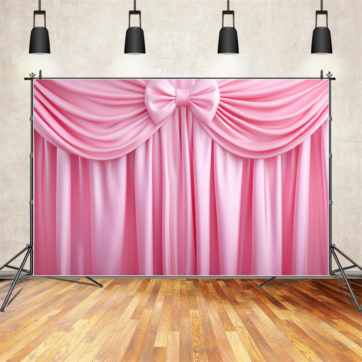 Großer Bogen-Hintergrund Satin Rosa Bogenvorhang Viktorianischer Hintergrund LXX510-122