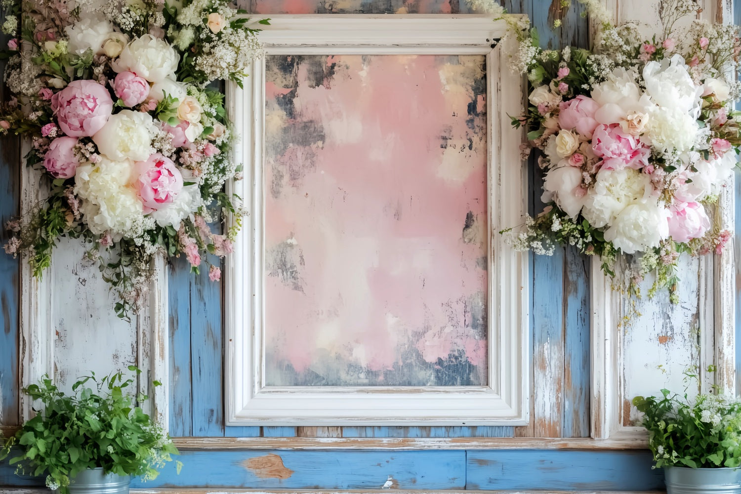 Vintage-Wandhintergrund Pastellfarbener Blumenrahmen Akzent Viktorianische Hintergründe LXX510-133