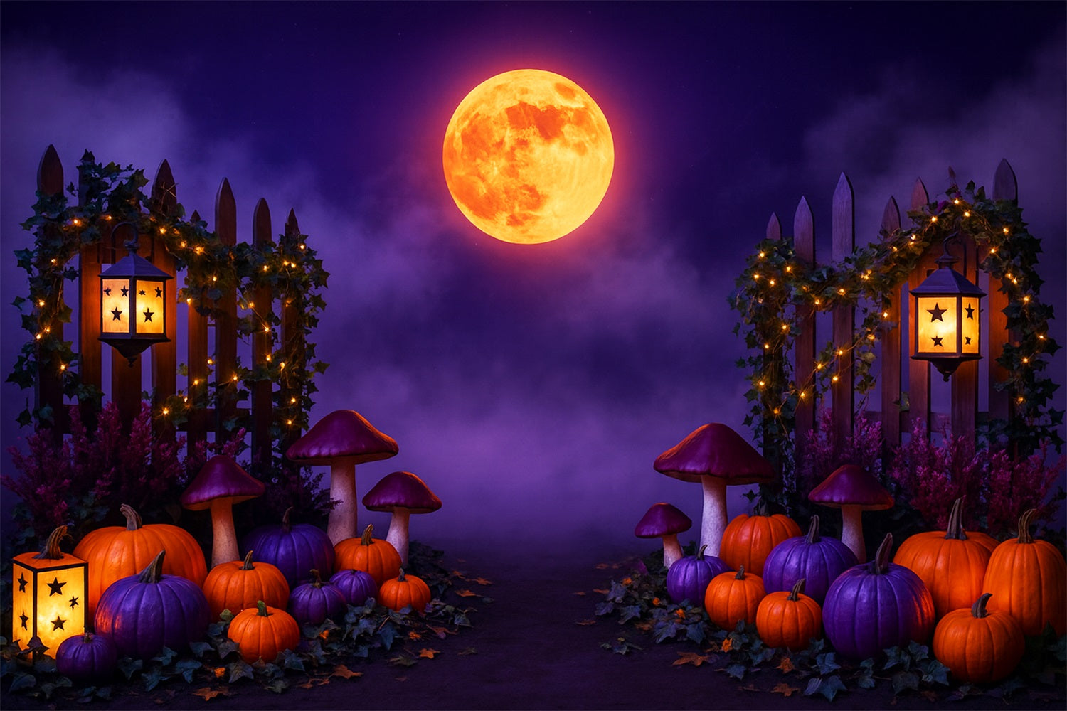 K¨¹rbis-Hintergrund Lila Mond K¨¹rbisweg Thanksgiving-Hintergrund LXX510-30