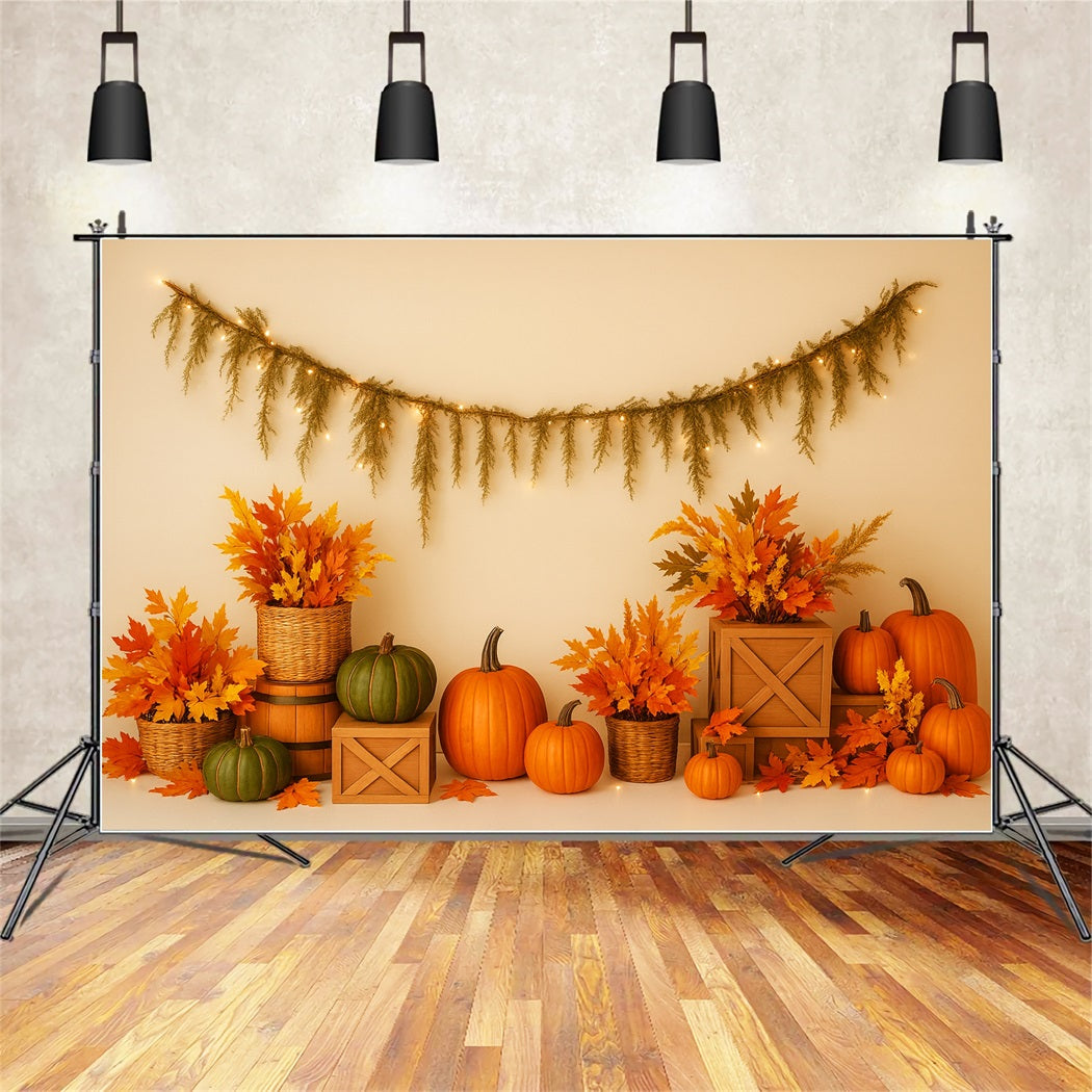 K¨¹rbis-Hintergrund Ahornbl?tter Gem¨¹tliche Dekoration Thanksgiving-Fotohintergr¨¹nde LXX510-40
