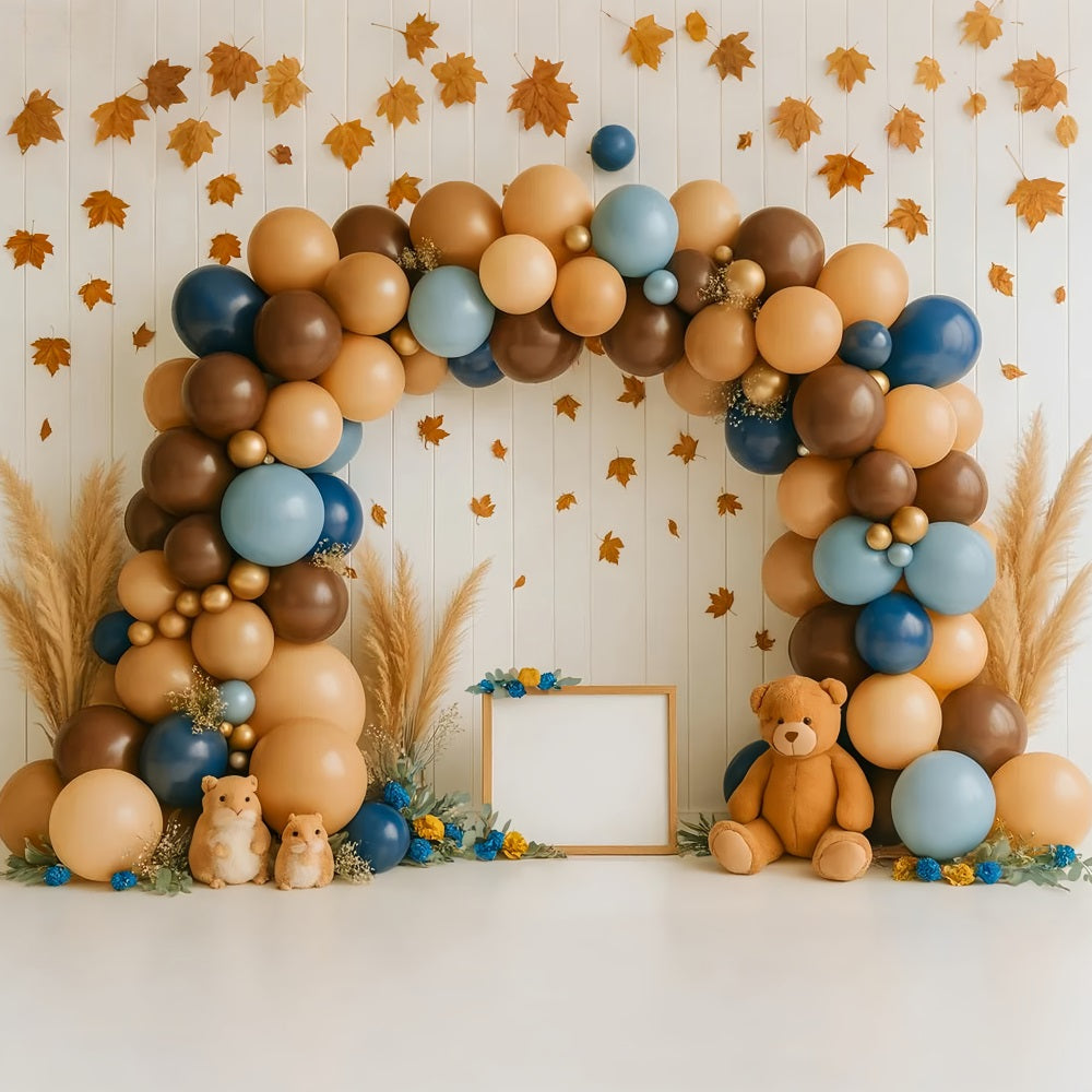 Herbst-Hintergrundideen Ballonbogen Gem¨¹tliche Feier Thanksgiving-Hintergrundideen LXX510-45