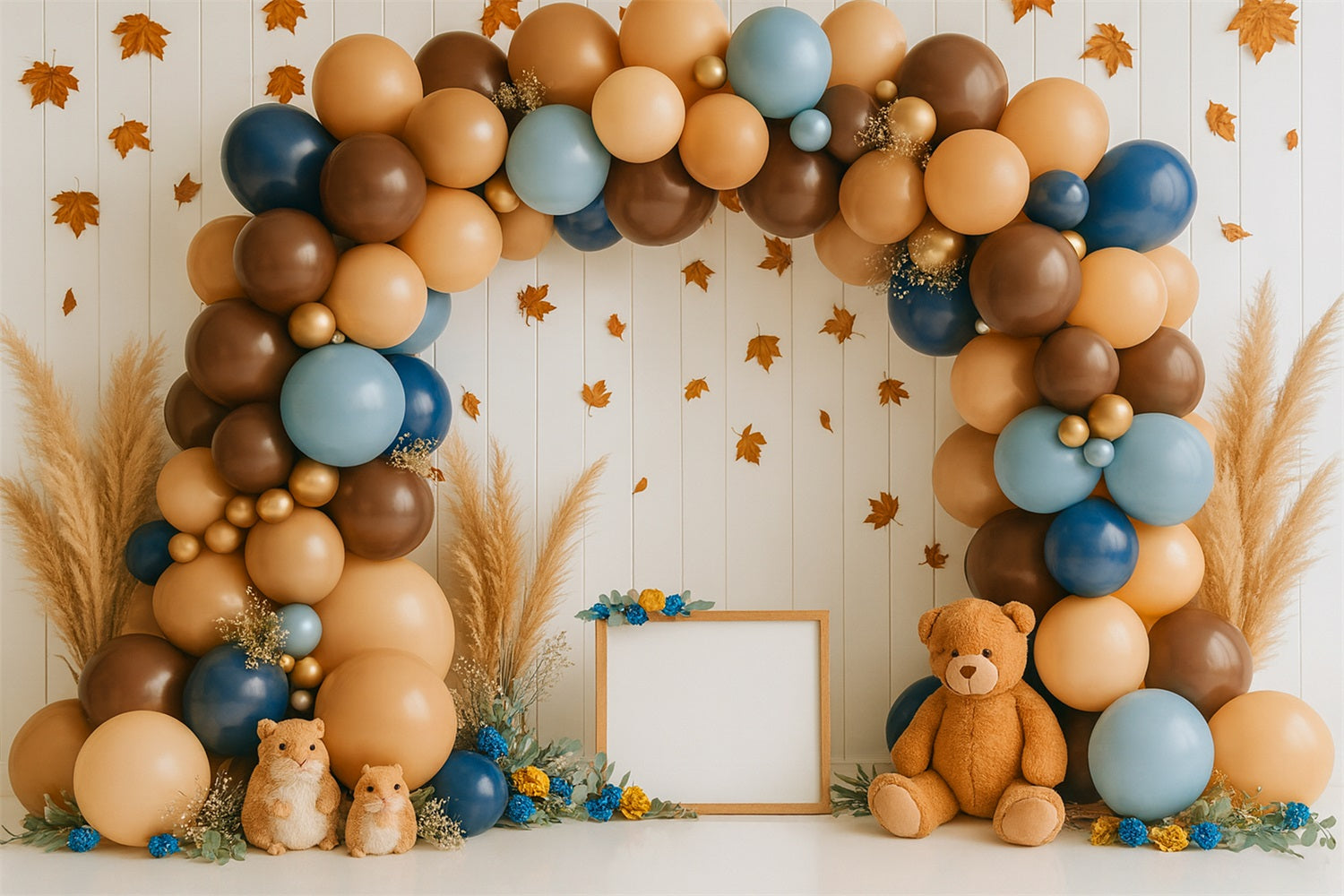 Herbst-Hintergrundideen Ballonbogen Gem¨¹tliche Feier Thanksgiving-Hintergrundideen LXX510-45
