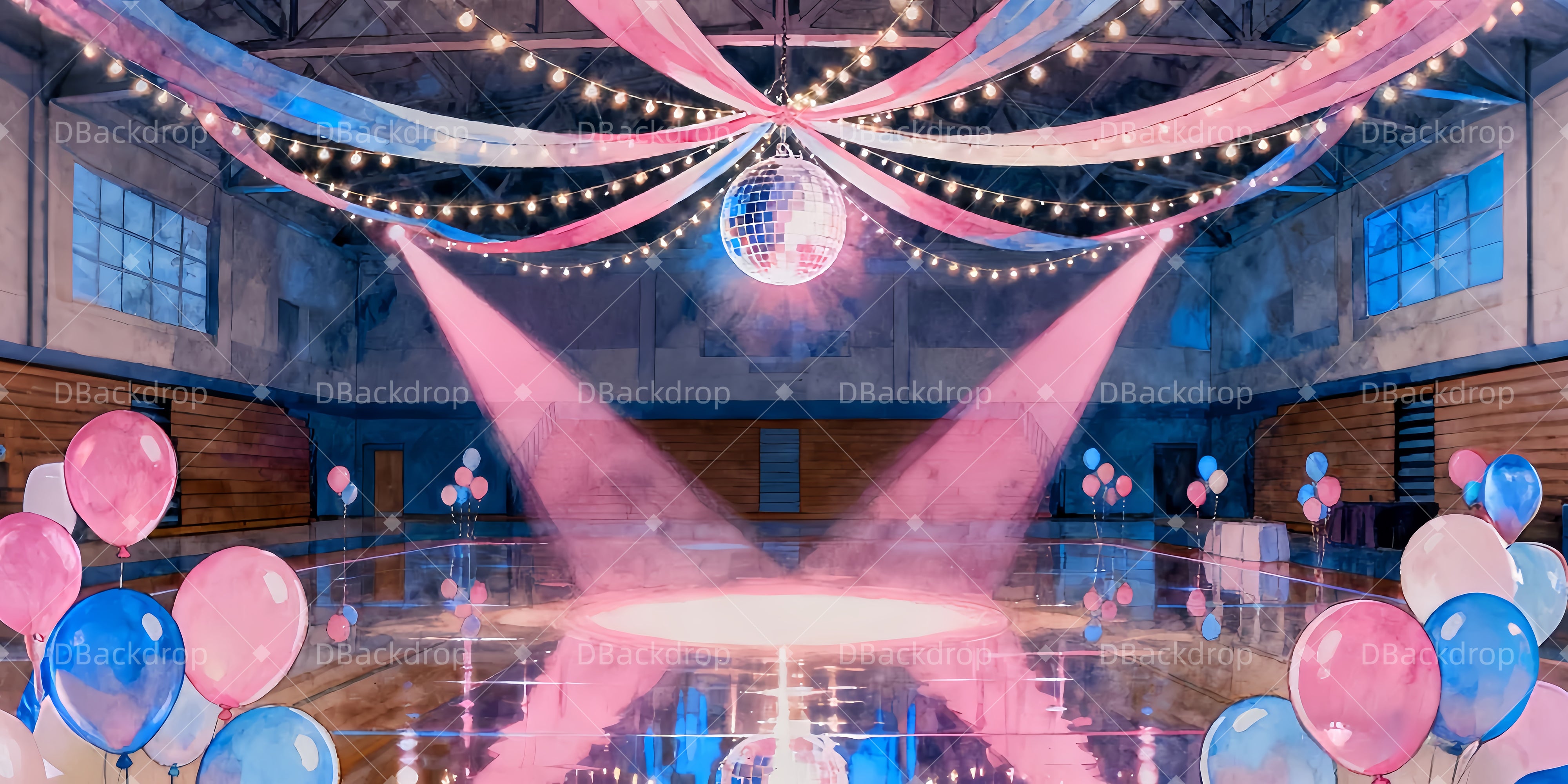 Theater Vorhang bild Tanzfläche in der Dämmerung Theatervorhang kinder LXX510-T15