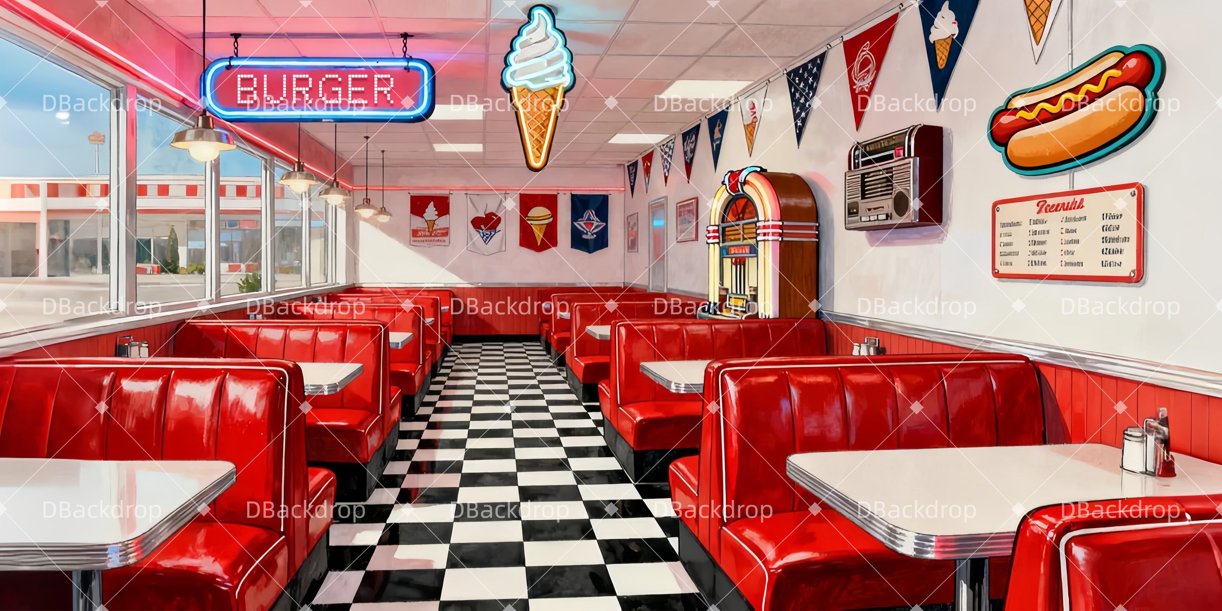 Theater Backdrops Rotes-klassisches-Diner Theaterbühne mit Vorhang LXX510-T19